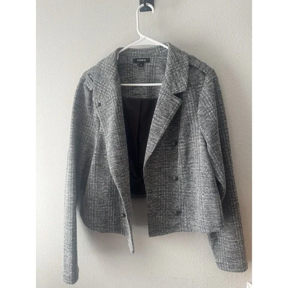 Torrid Blazer Plus Size 1X Open Front  Gray Long Sleeve New out the tags - Picture 8 of 14